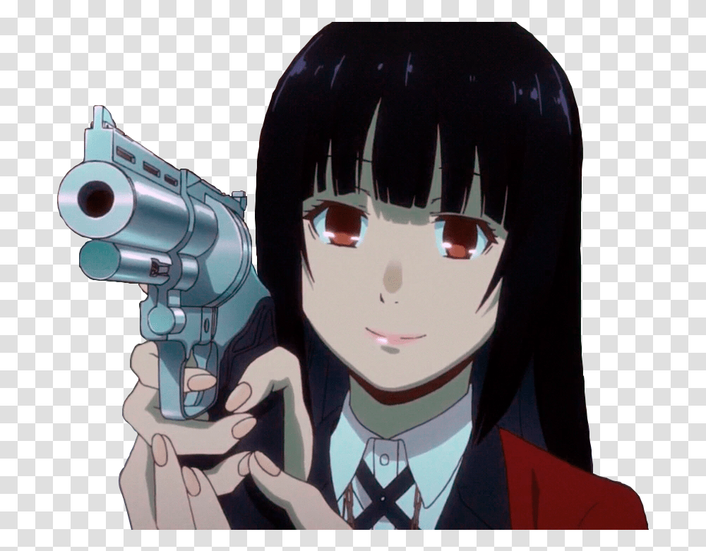 Anime Gun Anime Girl With Gun Meme, Person, Tool Transparent Png