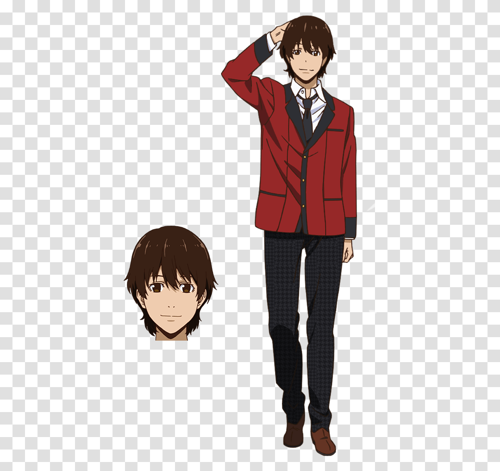 Anime Guy School Uniform, Person, Performer, Sleeve Transparent Png