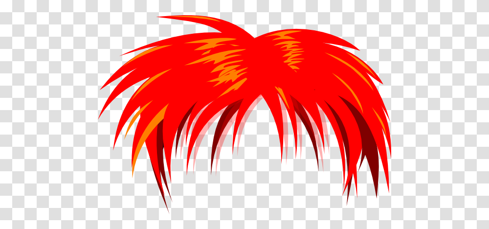 Anime Hair Red Clip Art Red Hair Cartoon, Pattern, Ornament, Fractal, Light Transparent Png