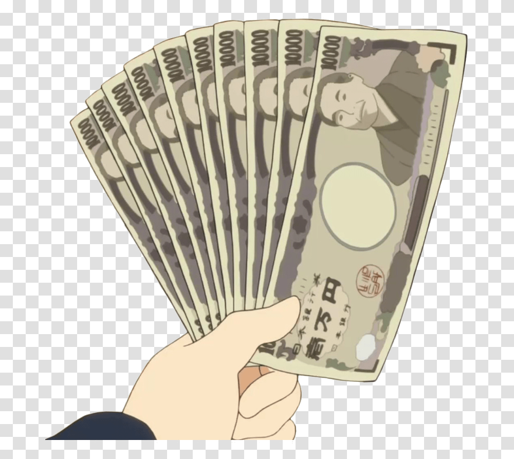 Anime Hand With Money, Dollar, Rug, Coin Transparent Png