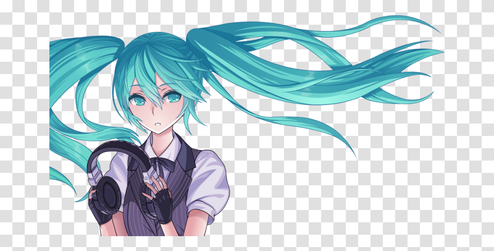 Anime Hatsune Miku 2d Hatsune Miku, Manga, Comics, Book, Person Transparent Png