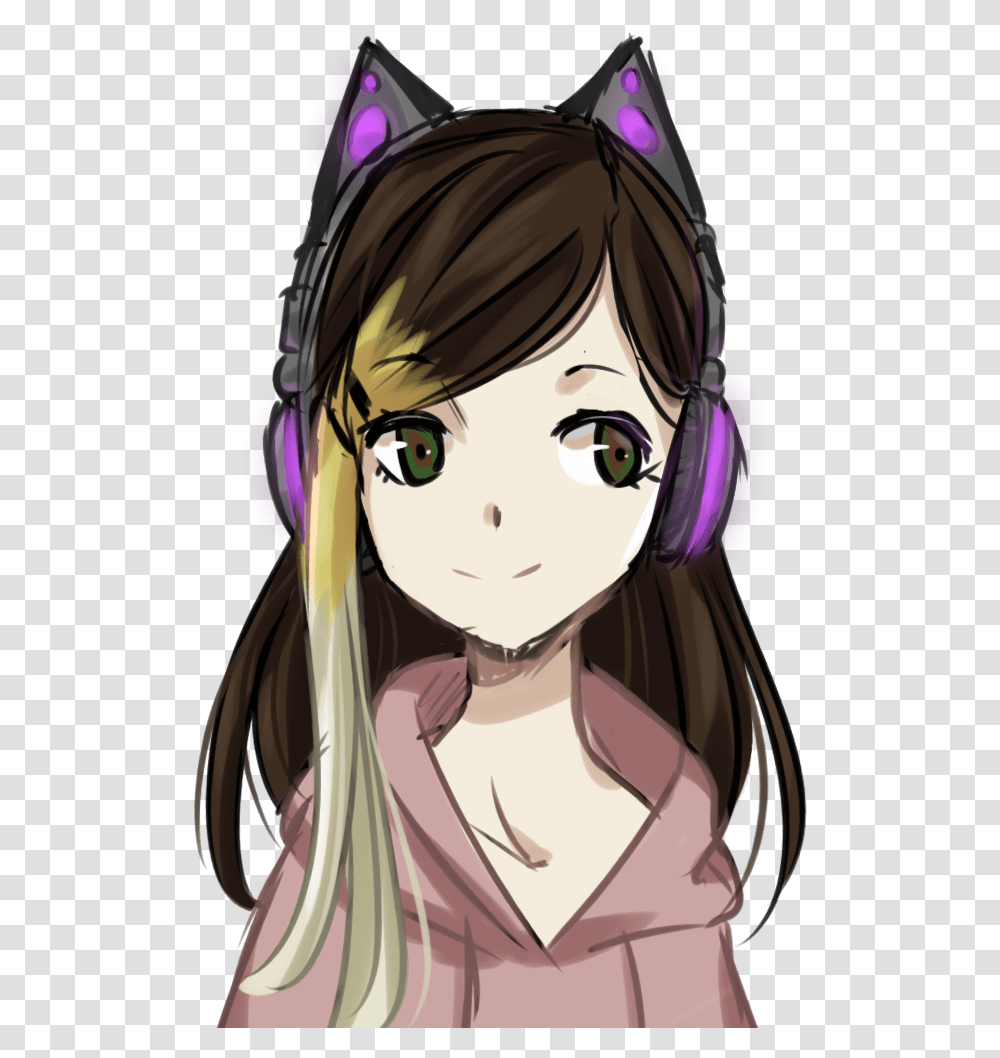 Anime Headphones This Time With My Headphones I Don't Cartoon, Helmet, Clothing, Apparel, Electronics Transparent Png