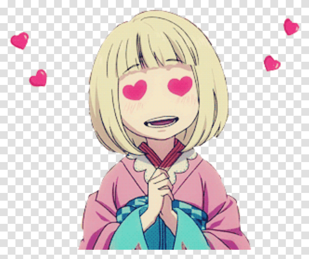 Anime Heart Anime Girl Heart Eyes, Person, Comics, Book, Drawing Transparent Png