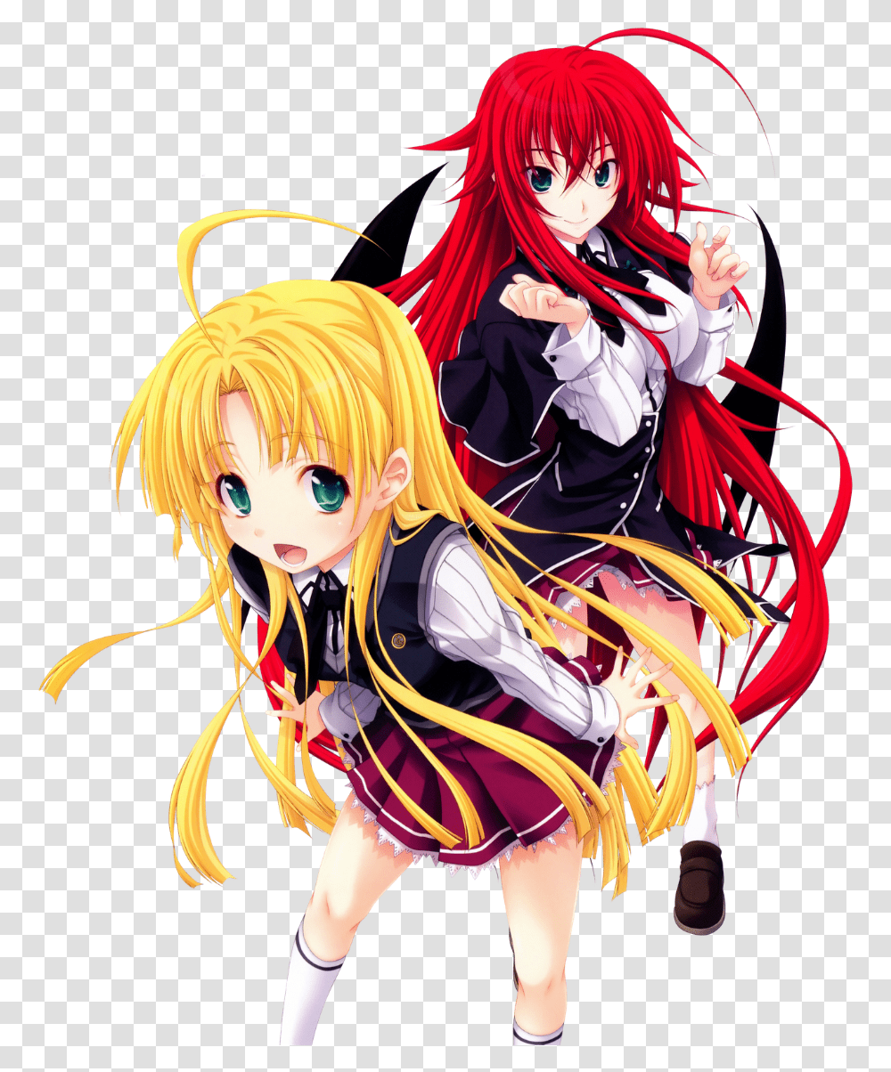 Anime Highschooldxd Riasgremory Red Demon Blonde Asia Argento Dxd, Manga, Comics, Book, Person Transparent Png