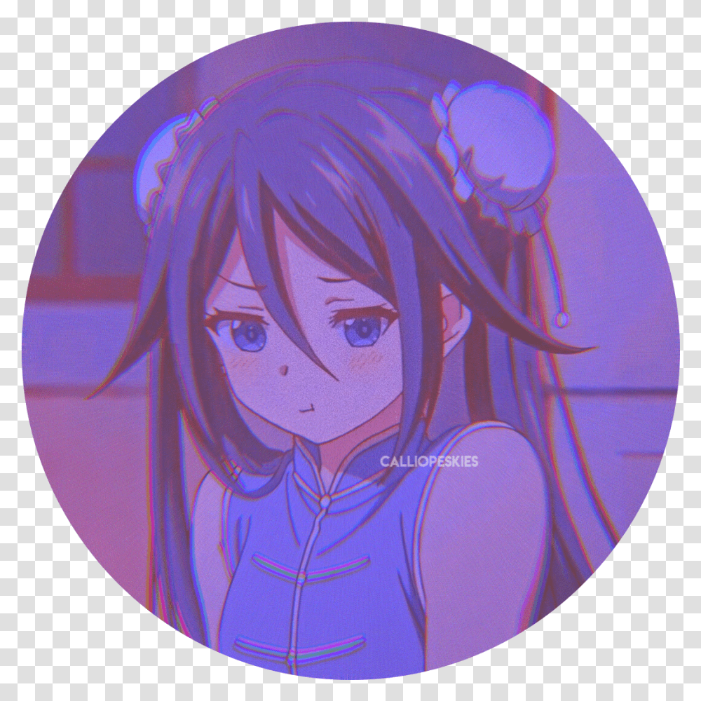 Anime Icon Icons Sticker Hime Cut, Art, Person, Human, Graphics Transparent Png