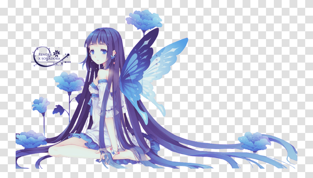 Anime Image Butterfly Anime Girl, Bird, Animal, Angel Transparent Png
