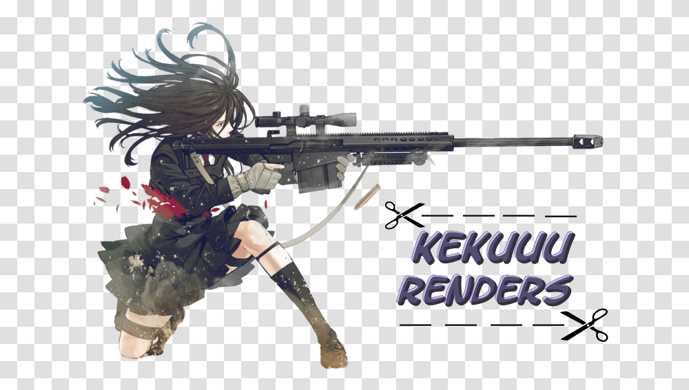Anime Images Anime Girl With Weapons, Person, Human, Gun, Weaponry Transparent Png