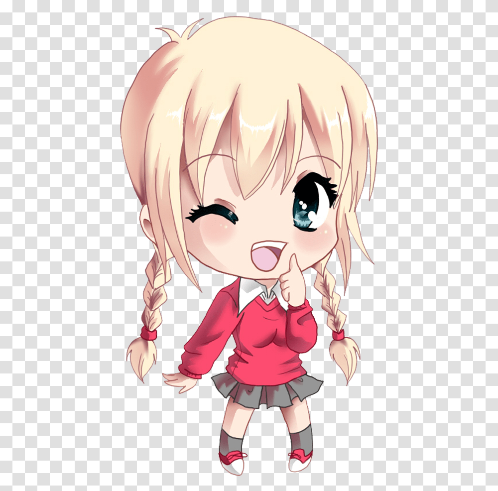 Anime Images Excited Anime Girl, Comics, Book, Manga, Person Transparent Png