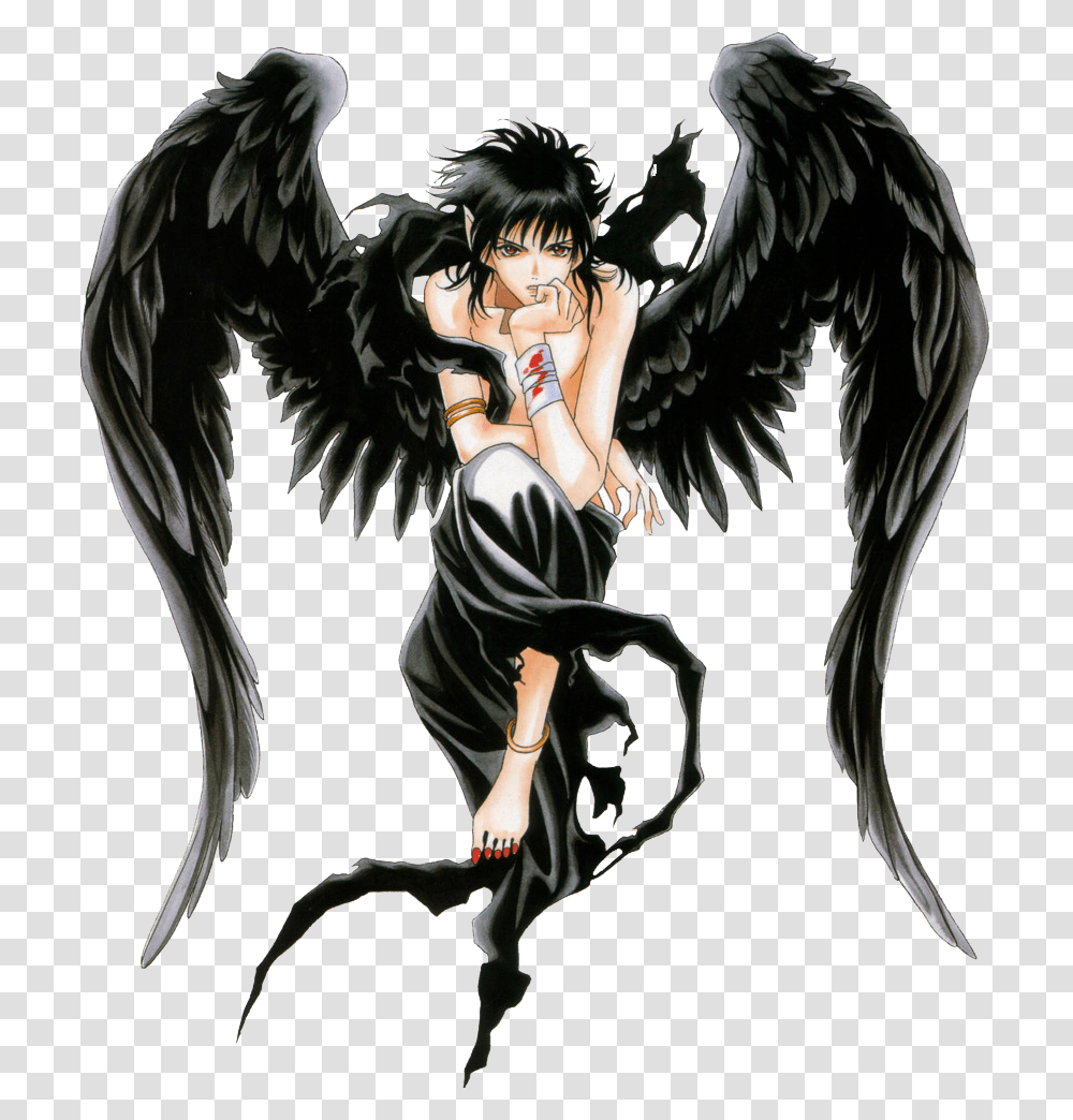 Anime Images Male Anime Fallen Angel, Archangel, Person, Human Transparent Png