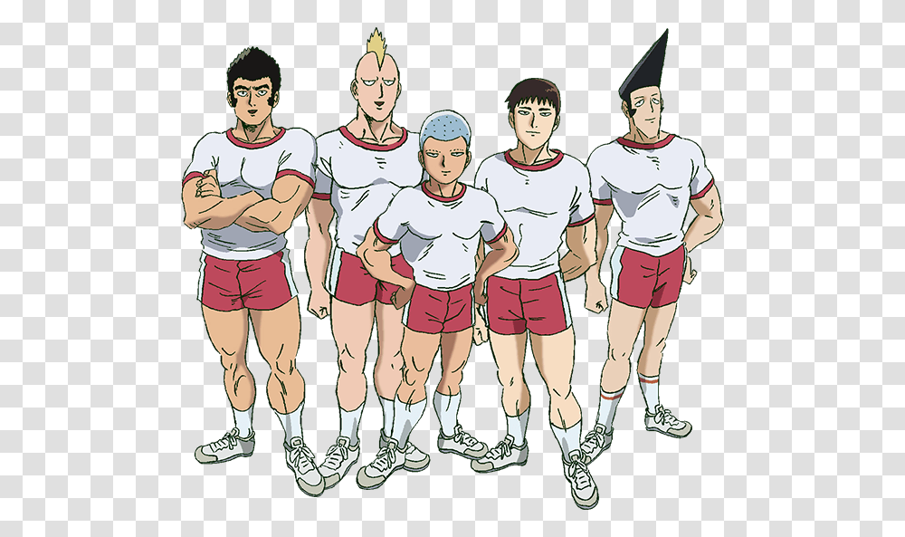 Anime Kameda Yoshimichi Bones Mob Psycho 100 Gouda Mob Psycho Fitness Club, Person, Shorts, People Transparent Png