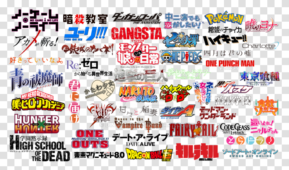 Anime Logo 9 Image Anime Logos, Label, Text, Sticker, Advertisement Transparent Png