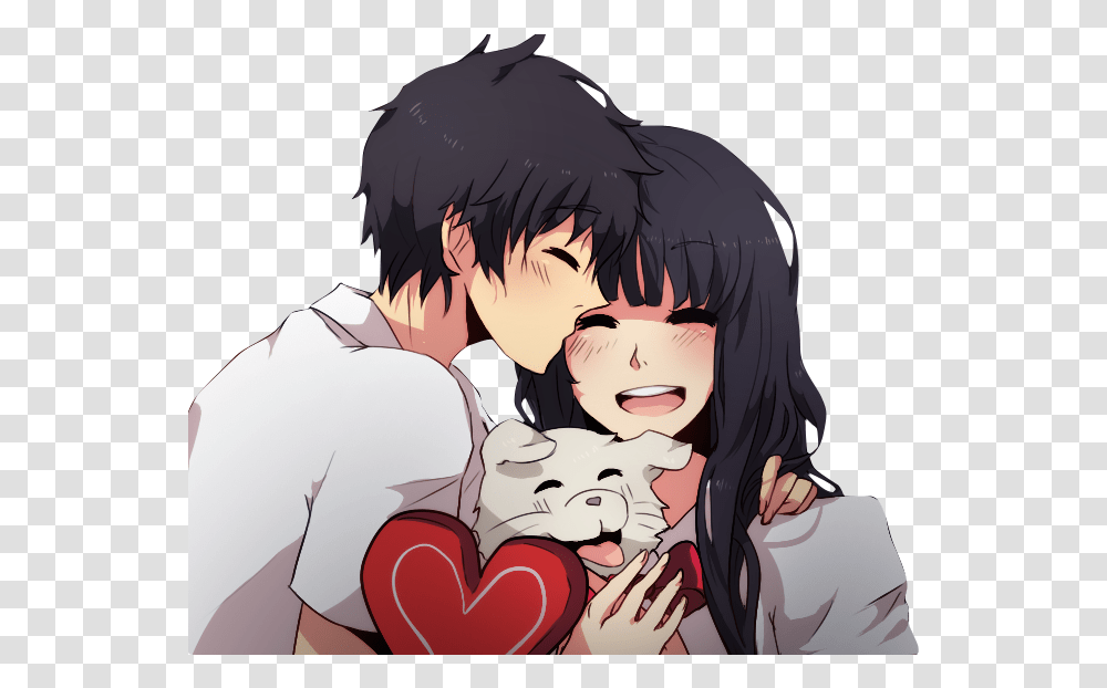Anime Love Cute Anime Couples Love, Person, Human, Book, Manga Transparent Png