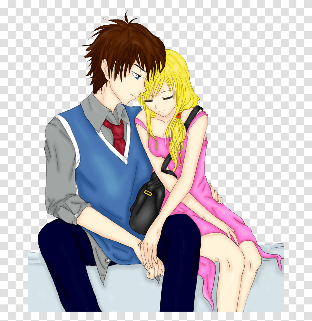 Anime Love Image Download Anime Boy And Girl, Person, Human, Comics, Book Transparent Png
