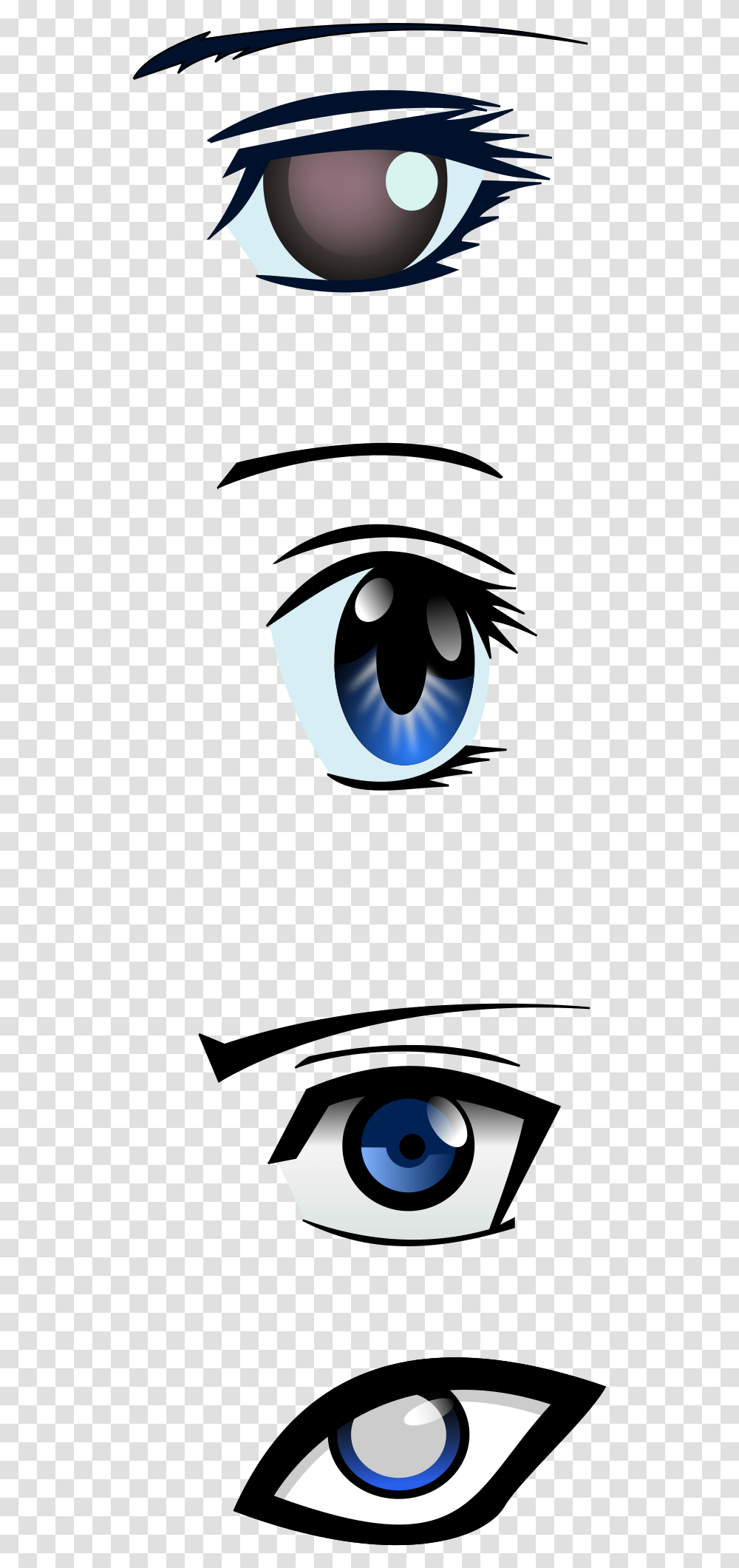 Anime Male Eyes Vector Clipart Download, Logo, Trademark, Badge Transparent Png