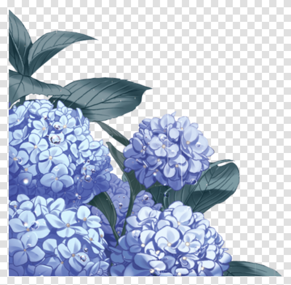 Anime Manga Blue Flowers, Plant, Blossom, Geranium, Dahlia Transparent Png
