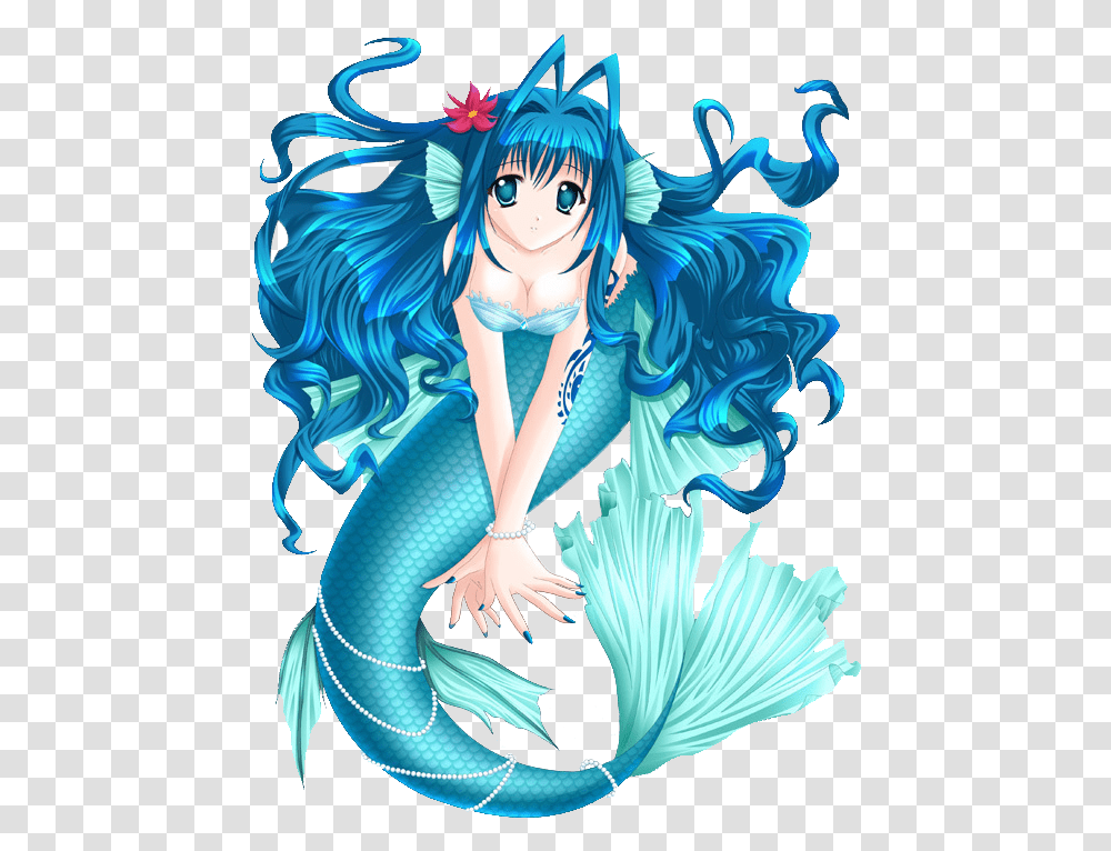 Anime Mermaid 7 Image Anime Mermaid, Graphics, Art, Person, Book Transparent Png