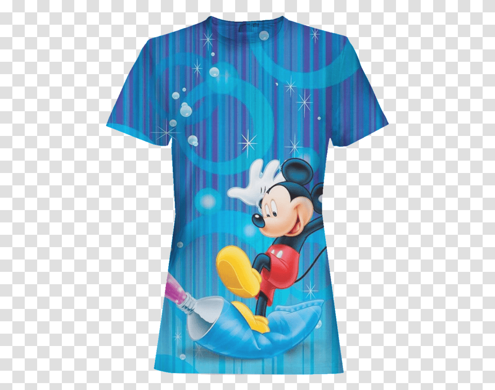 Anime Mickey Mouse 3d T Shirt Background Mickey Mouse Color, Apparel, T-Shirt, Sleeve Transparent Png