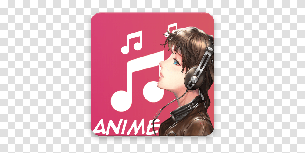 Anime Music 2019 1 Girl With Headphones Hd, Person, Electronics, Advertisement, Flyer Transparent Png