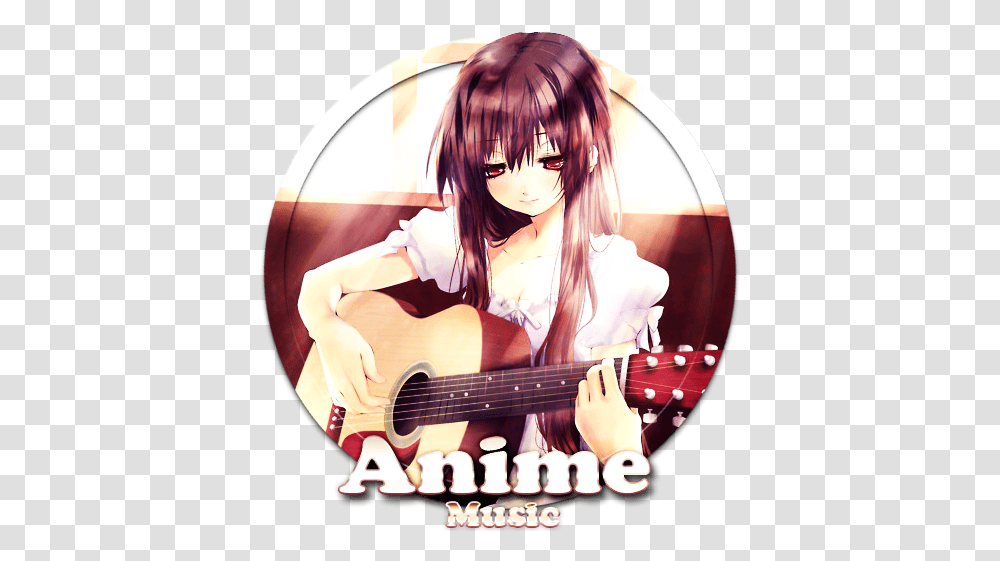 Anime Music 6 Image Anime Music Icon Folder, Guitar, Leisure Activities, Musical Instrument, Person Transparent Png