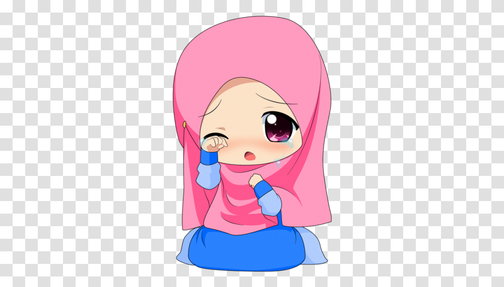 Anime Muslim Images Cute Chibi Muslimah Cartoon, Cushion, Indoors, Room, Pillow Transparent Png