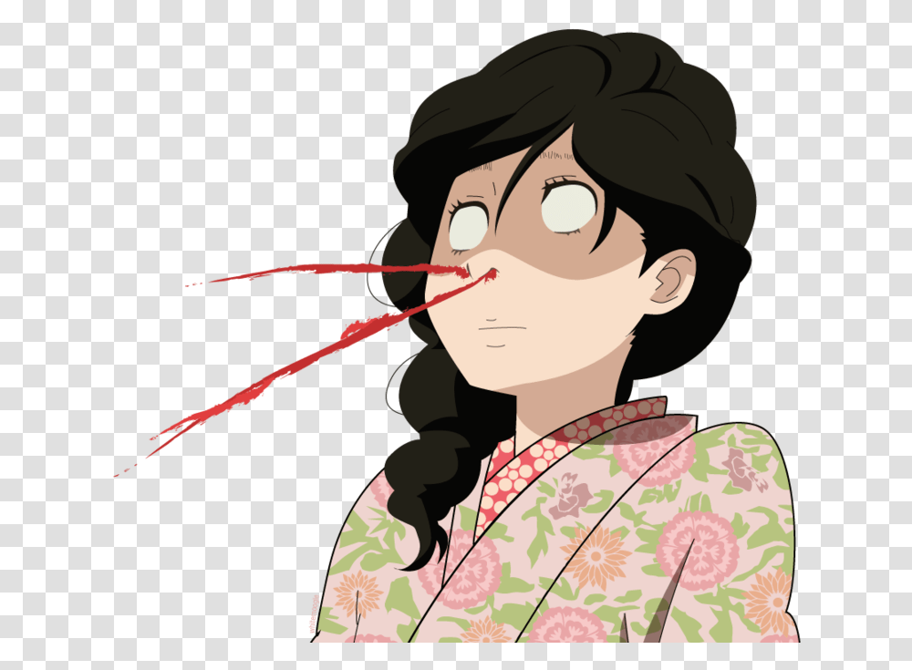 Anime Nose Anime Bloody Nose, Apparel, Robe, Fashion Transparent Png