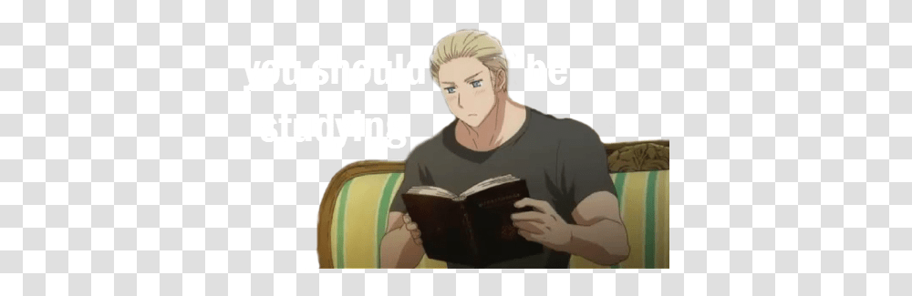 Anime One Shots Germany X Reader Hetalia, Person, Human, Reading, Book Transparent Png