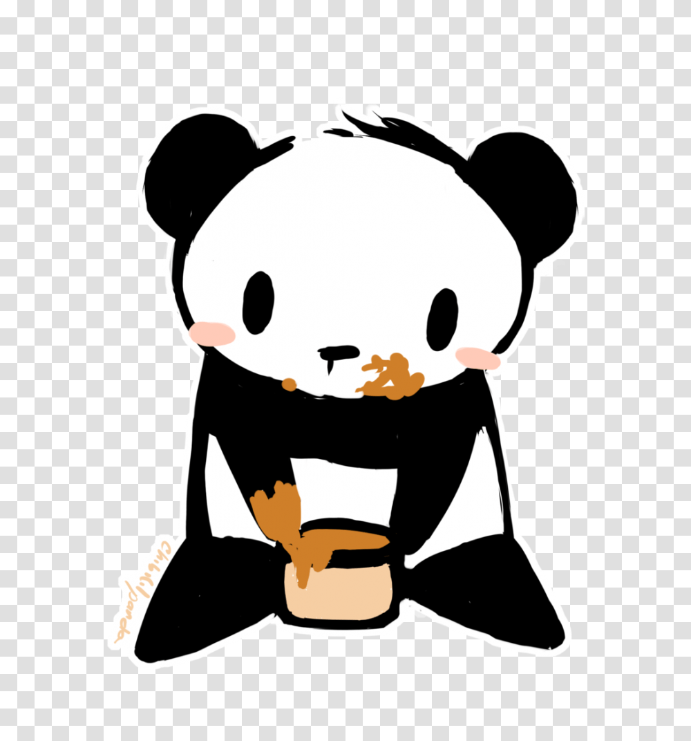 Anime Panda Clipart Anime Gif, Toy, Stencil Transparent Png