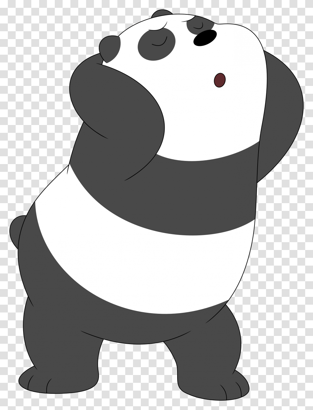 Anime Panda Panda We Bare Bears, Photography, Snowman, Stencil, Animal Transparent Png