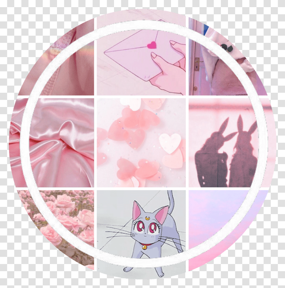Anime Perfect Images Of Aesthetic Icons Pink Girly, Cat, Animal, Pattern, Person Transparent Png