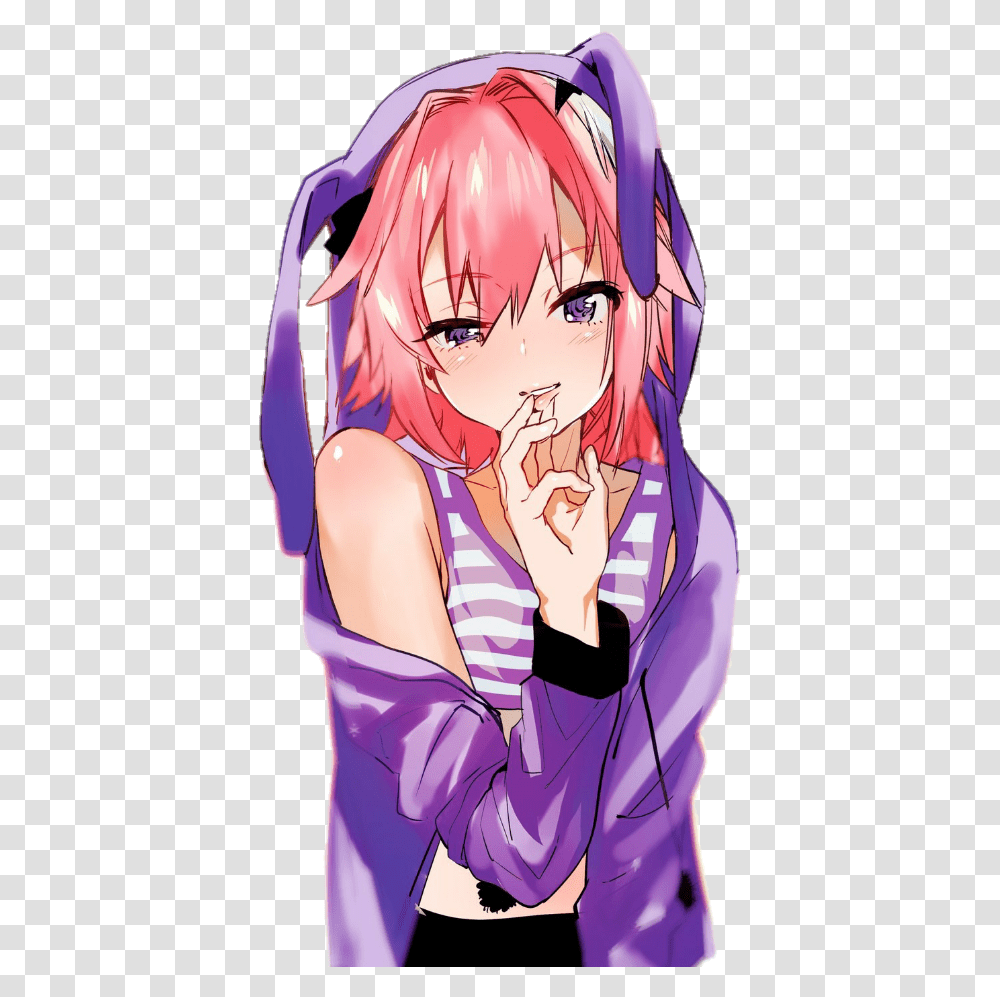 Anime Pink Lgbt Astolfo Cartoon, Manga, Comics, Book, Person Transparent Png