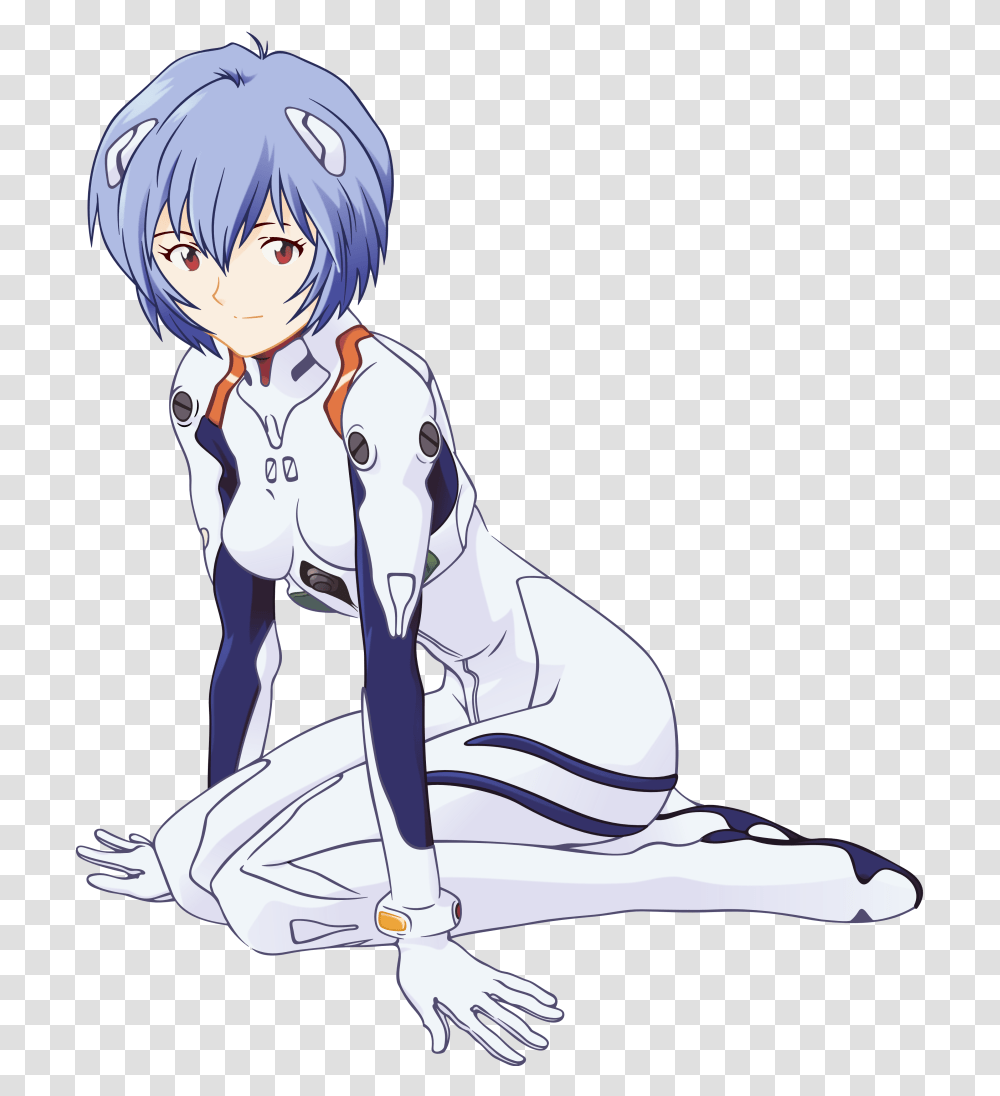 Anime Rei Ayanami No Background, Person, Human, Book, Kneeling Transparent Png