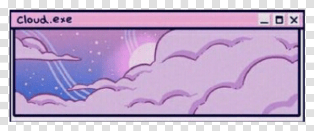 Anime Sad Clouds Aesthetic Cute Depression Kawaii Cartoon, Screen, Electronics, Monitor, Label Transparent Png