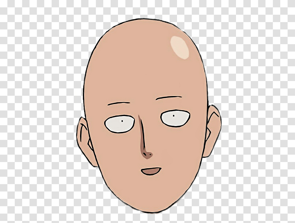 Anime Saitama Face, Head, Smile, Portrait, Photography Transparent Png