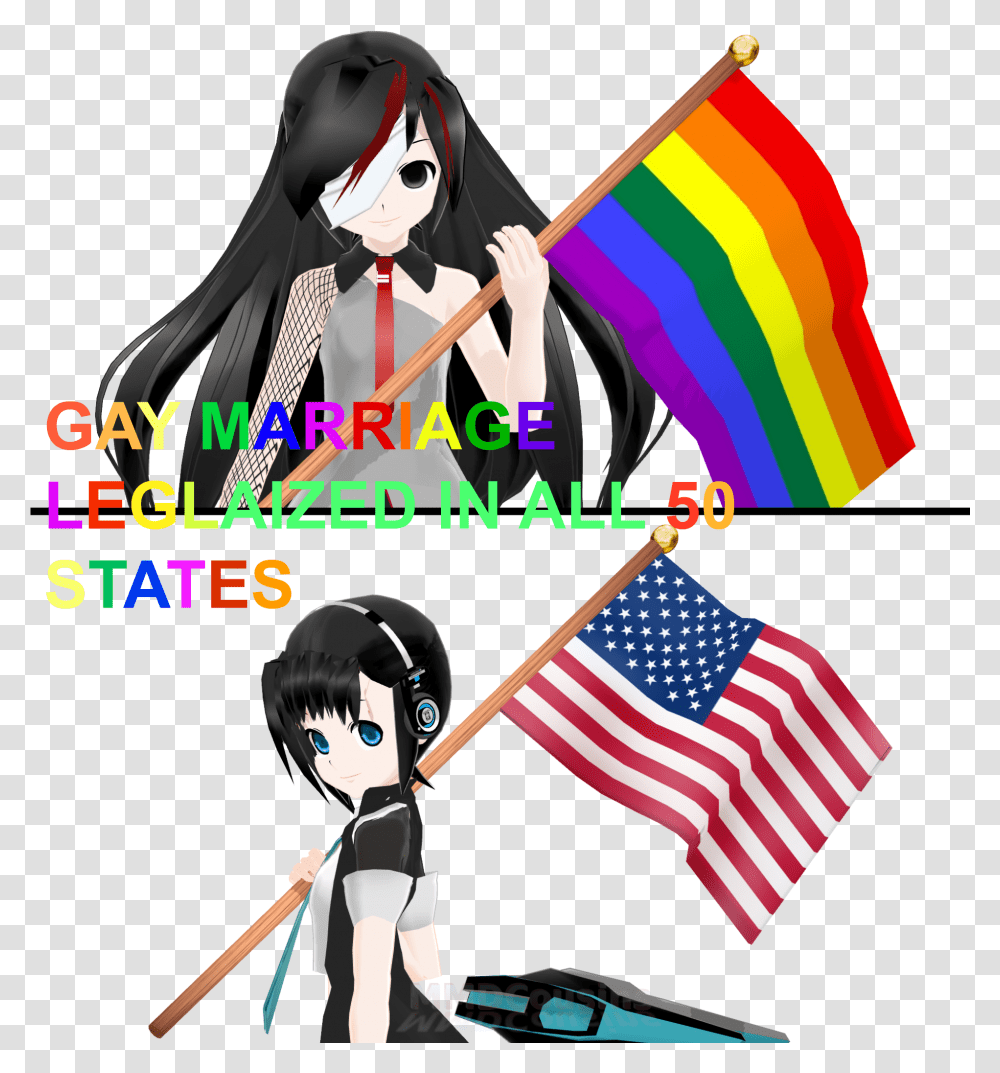 Anime Same Sex Marriage Lgbt Flags As Anime, Symbol, Book, Comics, Person Transparent Png