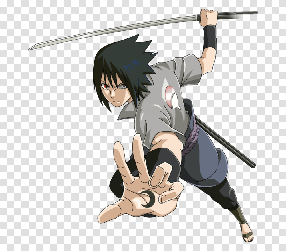 Anime Sasuke Sword Naruto Sharingan Animekun Sasuke Uchiha Shippuden Full Body, Person, Human, Manga, Comics Transparent Png