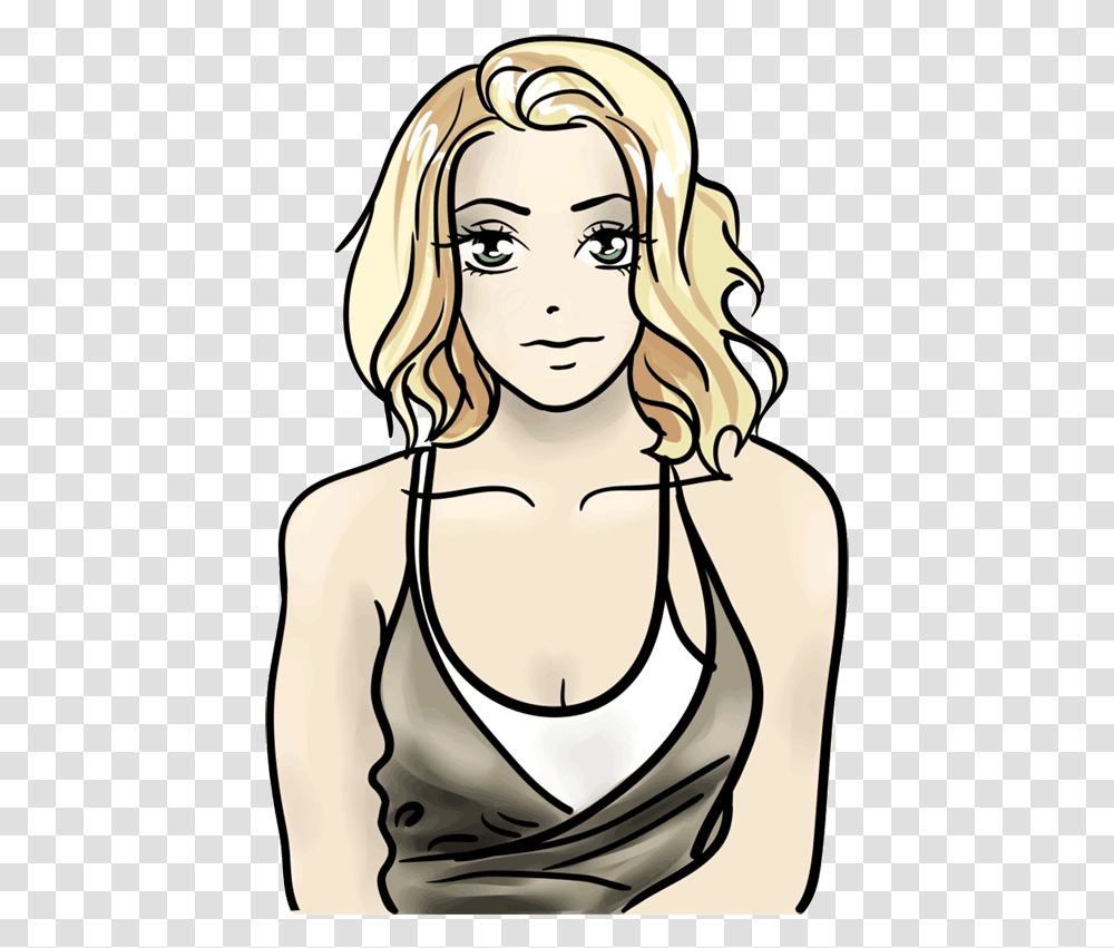 Anime Scarlett Johan, Face, Female, Drawing Transparent Png