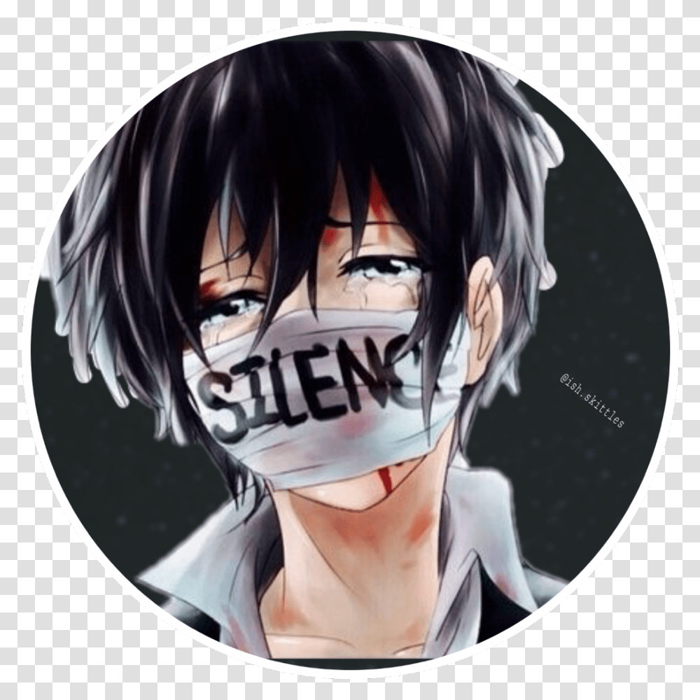 Anime Shhh Sad Anime Silence Cartoon Jingfm Sad Anime Boy, Manga, Comics, Book, Person Transparent Png
