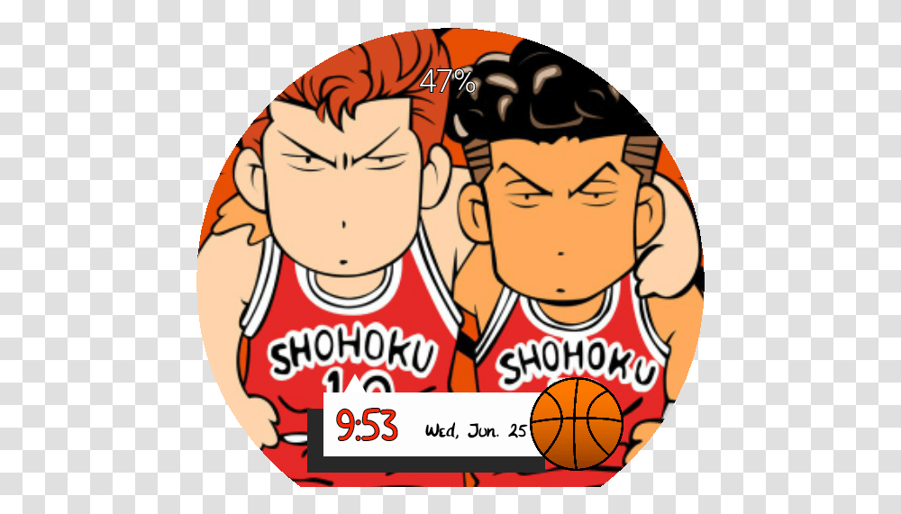 Anime Slam Dunk - Watchfaces For Smart Watches Slam Dunk Anime, Label, Text, Poster, Advertisement Transparent Png