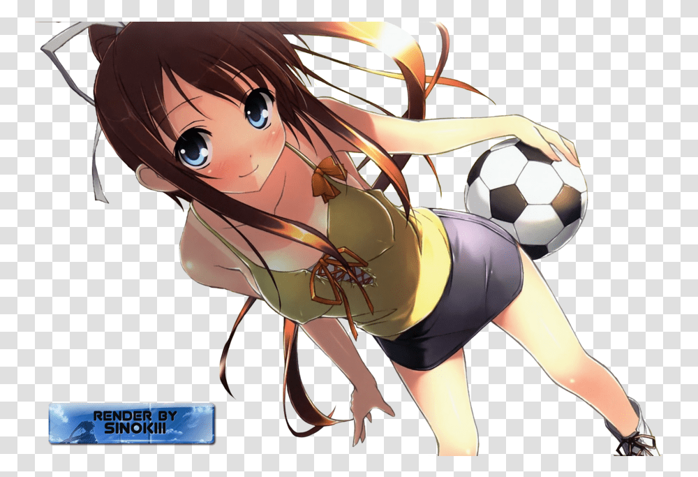 Anime Soccer Girl Render By Cjsn45 Anime Girl Soccer, Soccer Ball, Football, Team Sport, Person Transparent Png