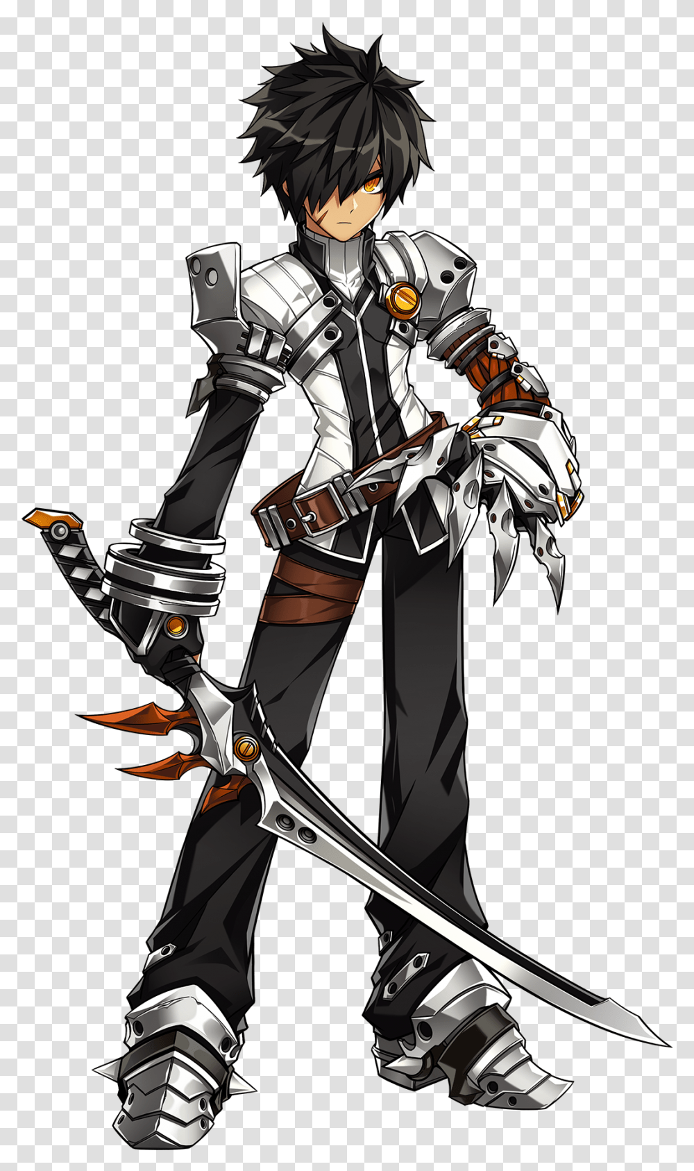 Anime Sword Raven Sword Taker, Person, Human, Knight, Costume Transparent Png
