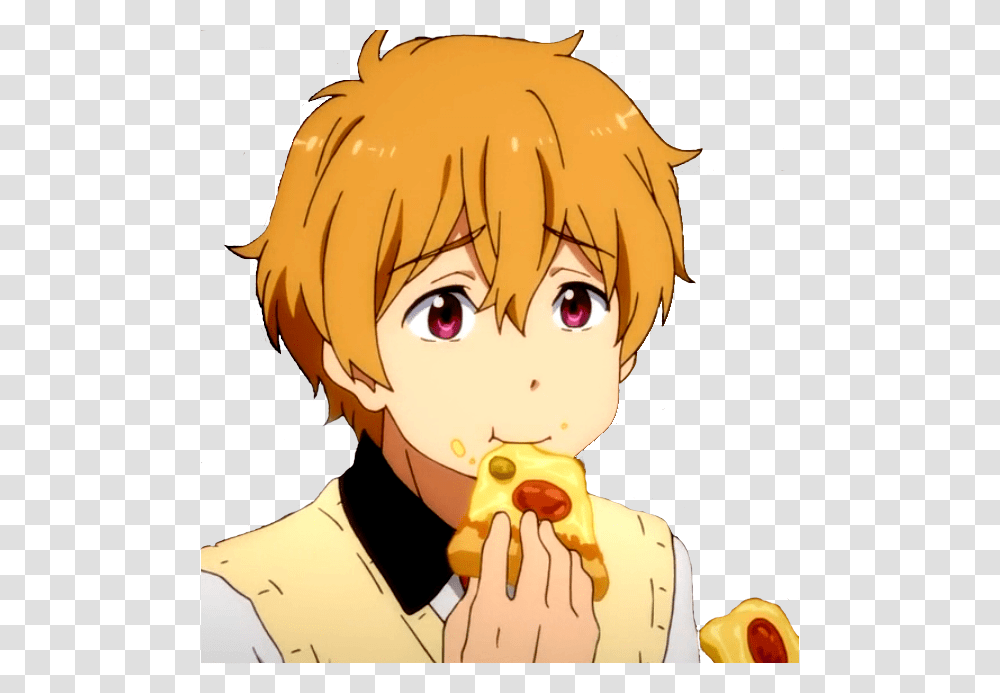 Anime Tumblr Icons Anime Guy Eating, Food, Hot Dog, Book, Toy Transparent Png