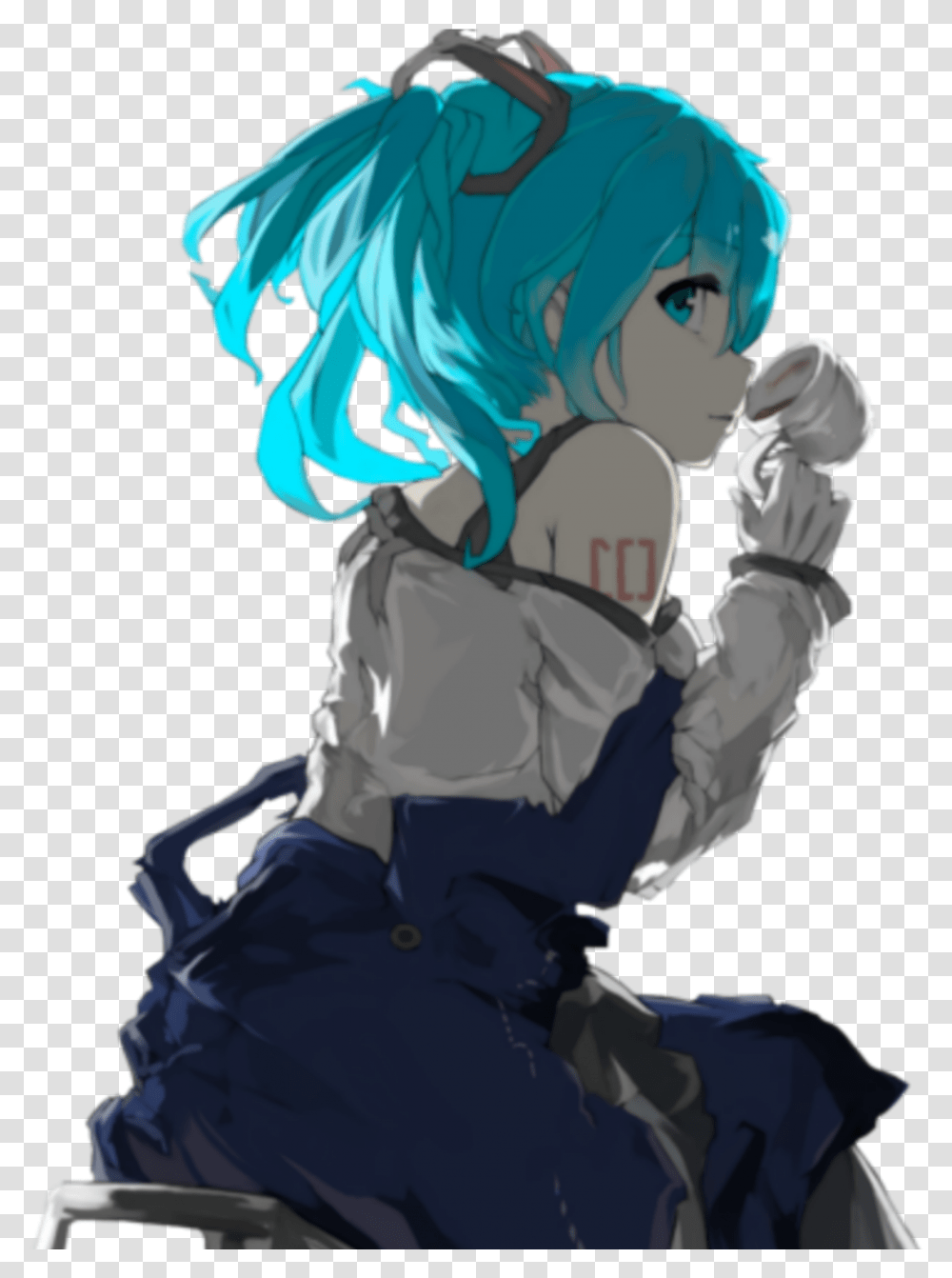 Anime Tyan Vokaloid Miku Hatsune Hatsune Miku, Person, Art, Graphics, Hand Transparent Png