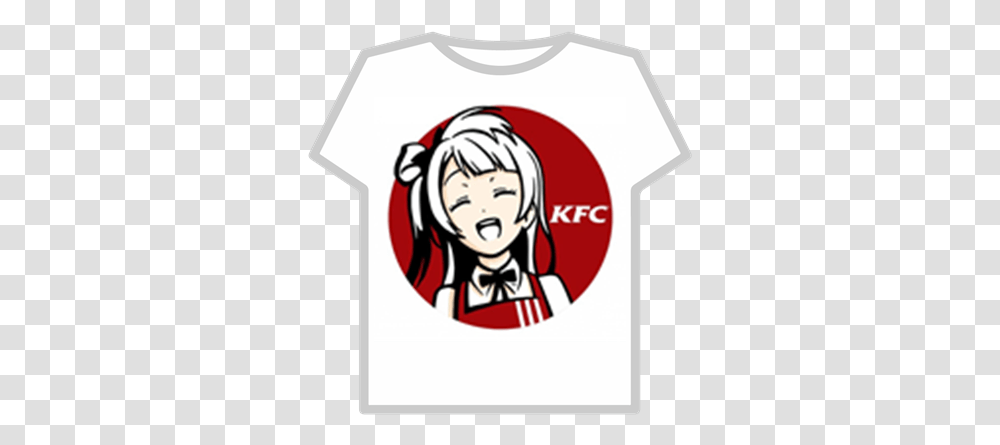 Anime Universes Kfc Logo Kfc Anime, Clothing, T-Shirt, Number, Symbol Transparent Png