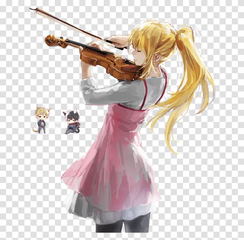 Anime Violin And Shigatsu Wa Kimi No Uso Image Your Lie In April Kaori, Leisure Activities, Person, Human, Dance Pose Transparent Png