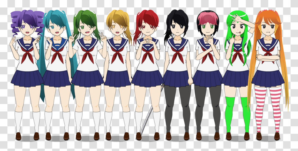 Anime Yandere Simulator Characters, Person, Human, Female, Skirt Transparent Png