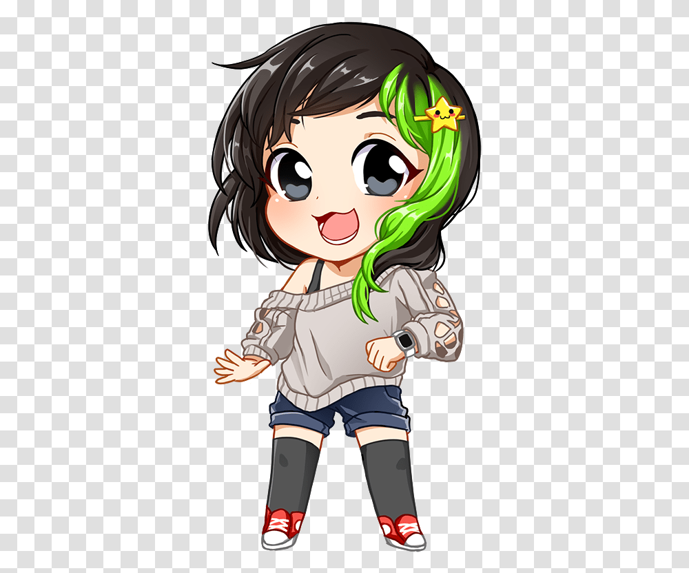 Animechibi - Uguubear Cartoon, Graphics, Person, Hair, Helmet Transparent Png