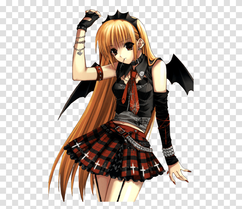 Animes Cute Goth Anime Girl, Skirt, Apparel, Manga Transparent Png