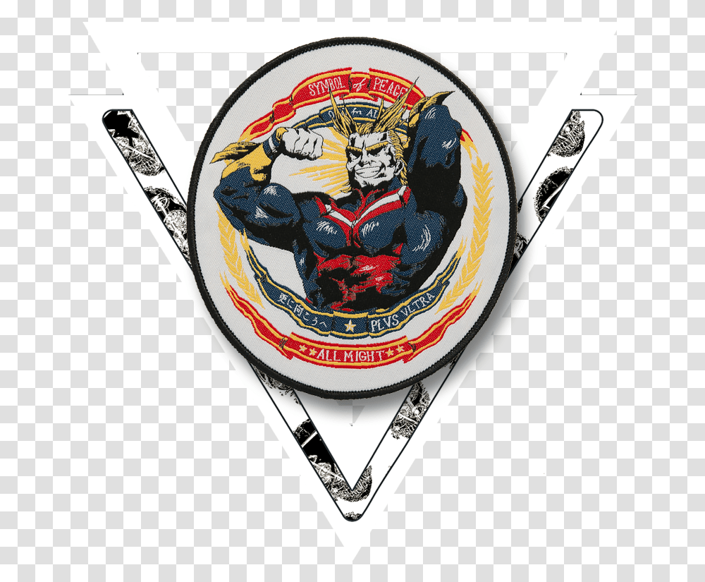 Animetrashswag All Might Patch Dragons On Jacket Sleeves, Emblem, Symbol, Person, Human Transparent Png