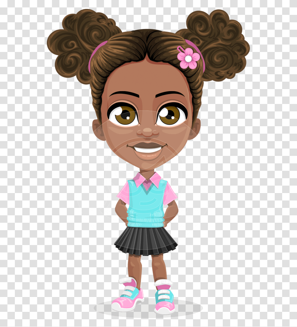 Anita The Playful Little Girl Vector Cartoon Character Graphicmama, Person, Outdoors, Female Transparent Png