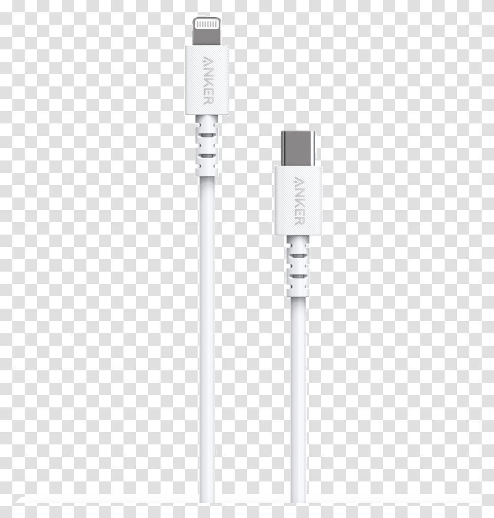 Anker Powerline Usb C To Lightning Cable 18m White Usb Cable, Adapter, Plug Transparent Png